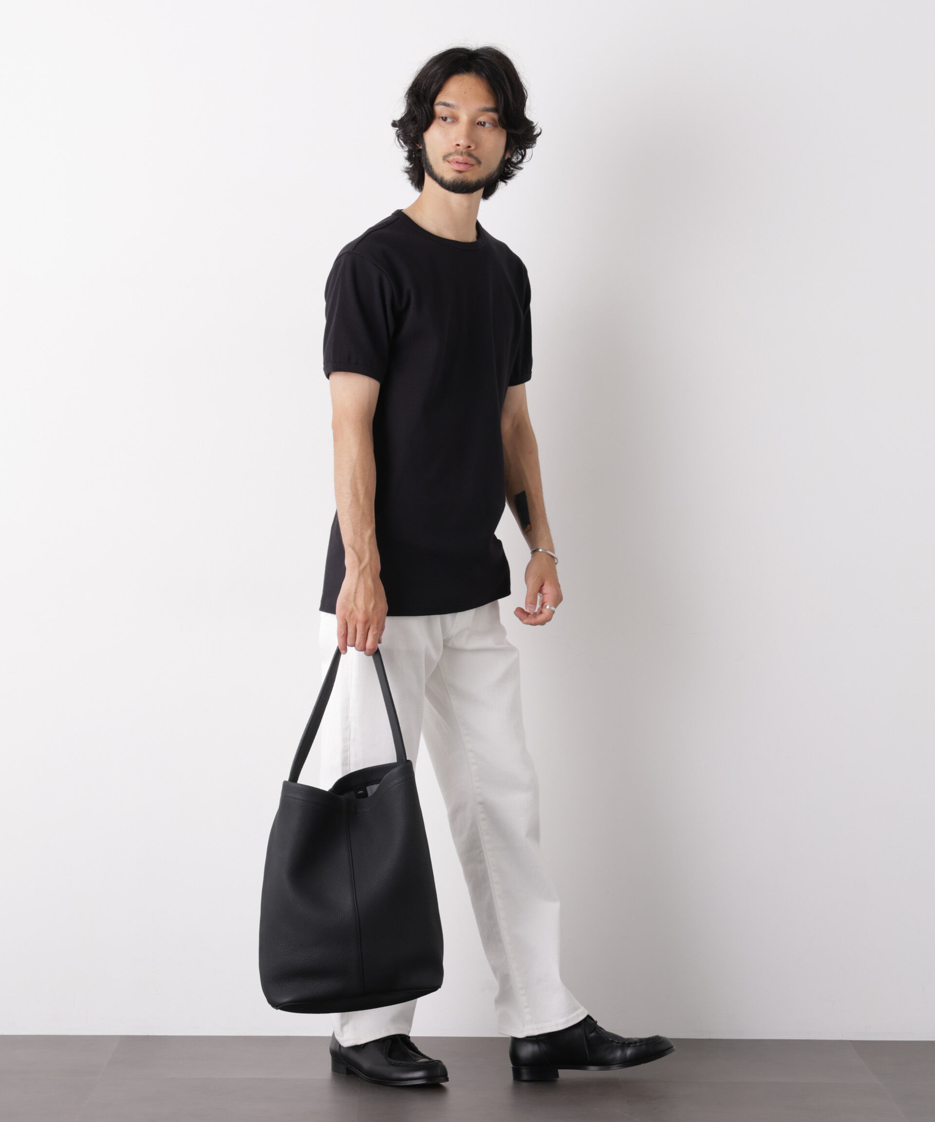 nano･universe「リブフライスTシャツ 半袖」|Tシャツ・カットソー|