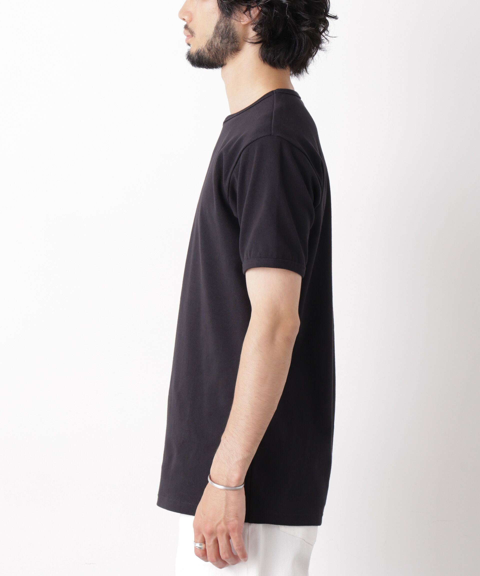nano･universe「リブフライスTシャツ 半袖」|Tシャツ・カットソー|