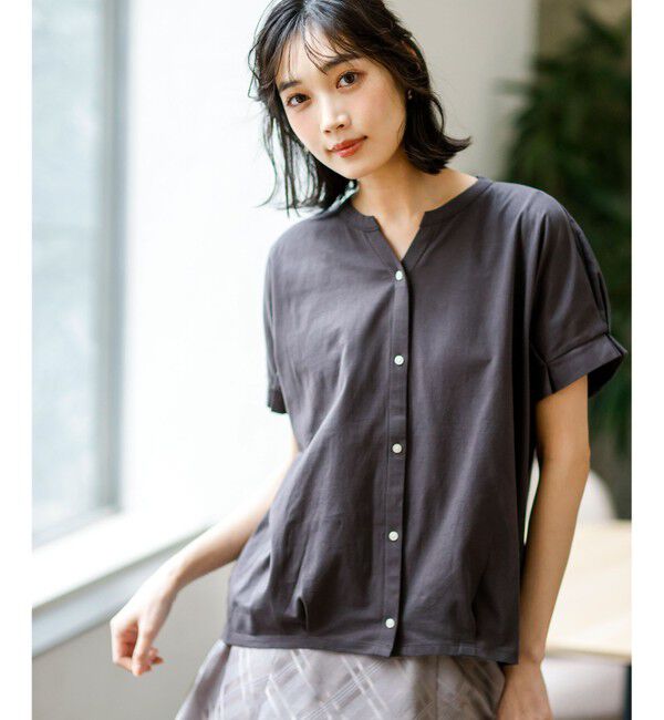 ANY SIS「【美ライン大人T】裾タックゆる プルオーバー」|Tシャツ・カットソー|スレート