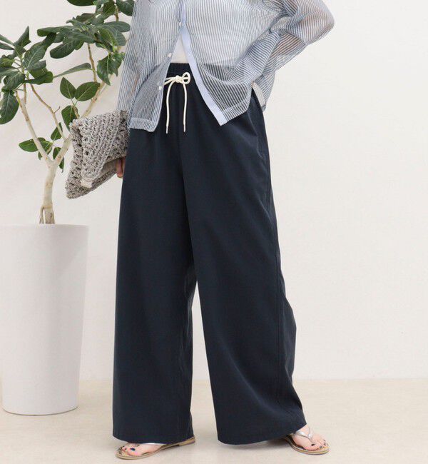 fredy emue「リネン混ウエストレイヤードパンツ」|チノ|
