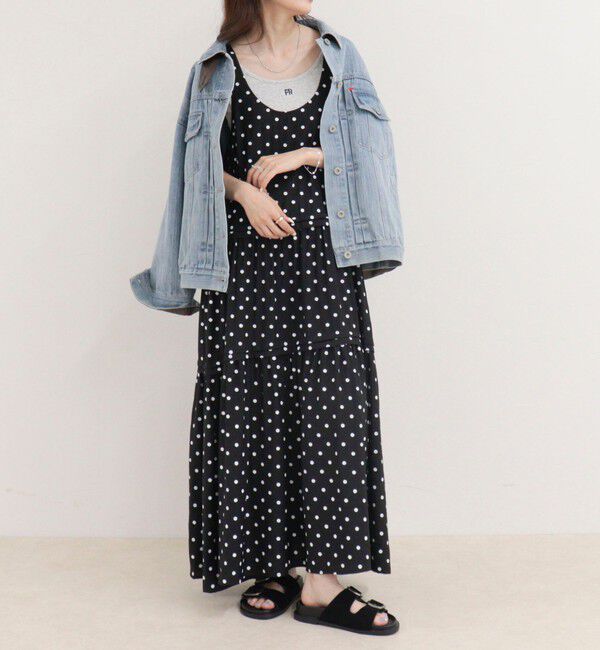 fredy emue「ドットノースリーブワンピース」|ワンピース|