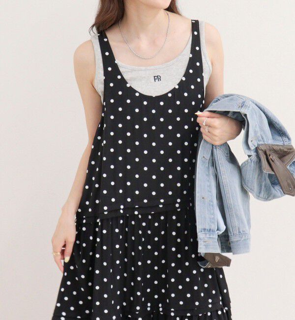 fredy emue「ドットノースリーブワンピース」|ワンピース|
