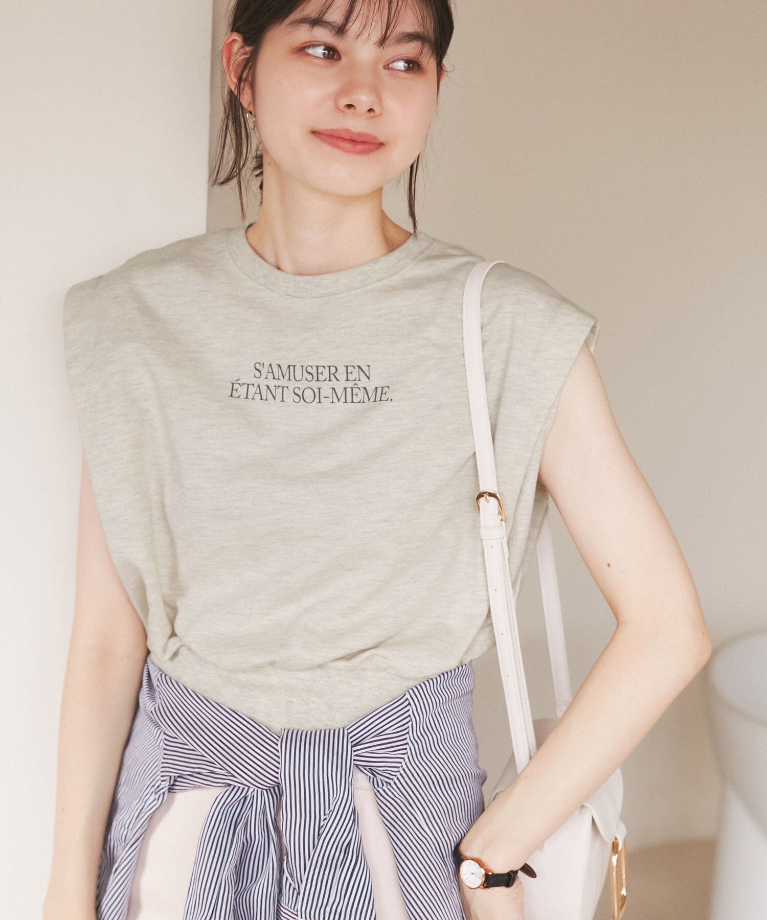 ROPE' PICNIC R「汗染み防止/バックスリットフレンチスリーブミニ裏毛プルオーバー」|スウェット・ジャージ|