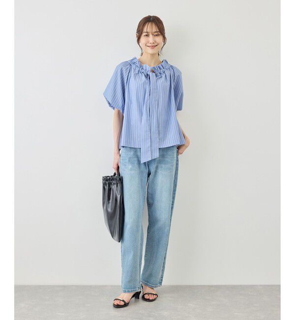 Rope&rsquo;Picnic「前後2WAYギャザーリボンデザインシャツ/UVケア・接触冷感・リンクコーデ」|シャツ・ブラウス|
