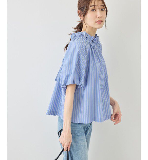 Rope&rsquo;Picnic「前後2WAYギャザーリボンデザインシャツ/UVケア・接触冷感・リンクコーデ」|シャツ・ブラウス|