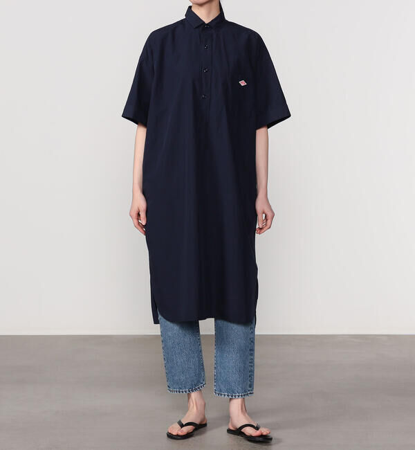 DANTON「DANTON | コットンポプリン 半袖シャツワンピース SOLID WOMEN」|ワンピース|