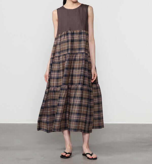 ONEIL OF DUBLIN「O'NEIL OF DUBLIN | リネン ティアードワンピース WOMEN」|ワンピース|