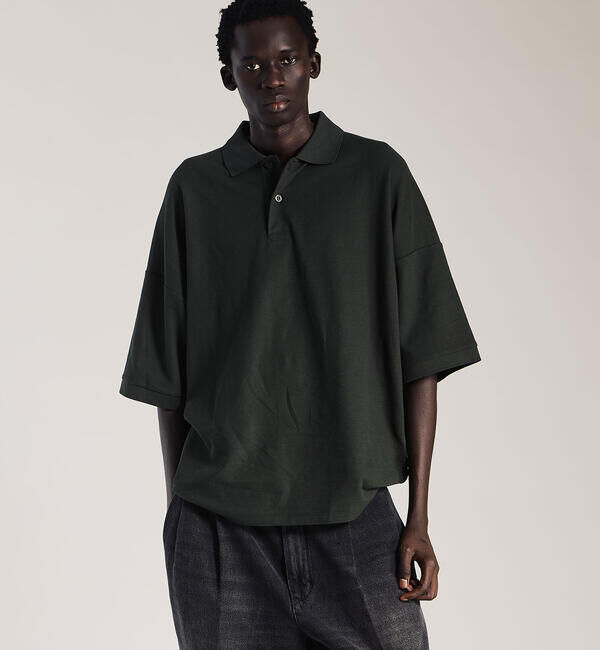  「handvaerk | コットンピケ ビッグポロシャツ MEN」|ポロシャツ|