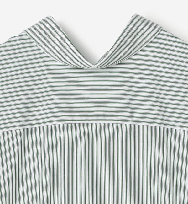 GYMPHLEX「Gymphlex | コットン スリーブレス ボタンダウンシャツワンピース STRIPE WOMEN」|ワンピース|