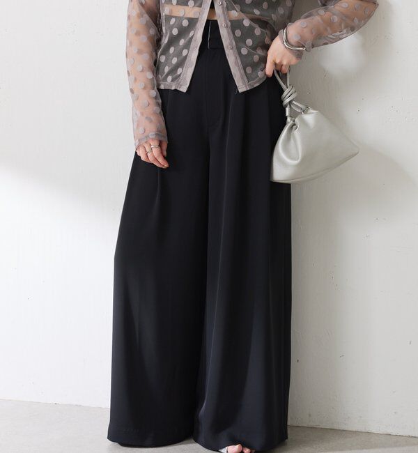  「《再入荷決定！SNSで人気》【Nuel/ヌエル】 2WAYハイウエストパンツ」|スラックス|