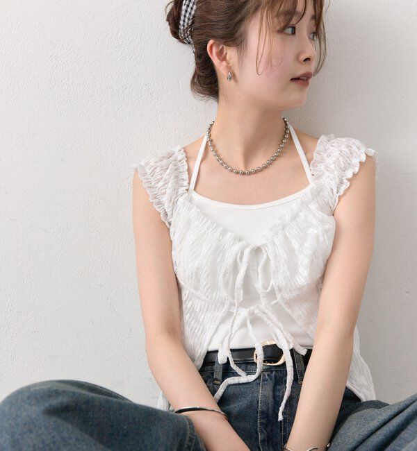  「レースリボンTOPS」|シャツ・ブラウス|