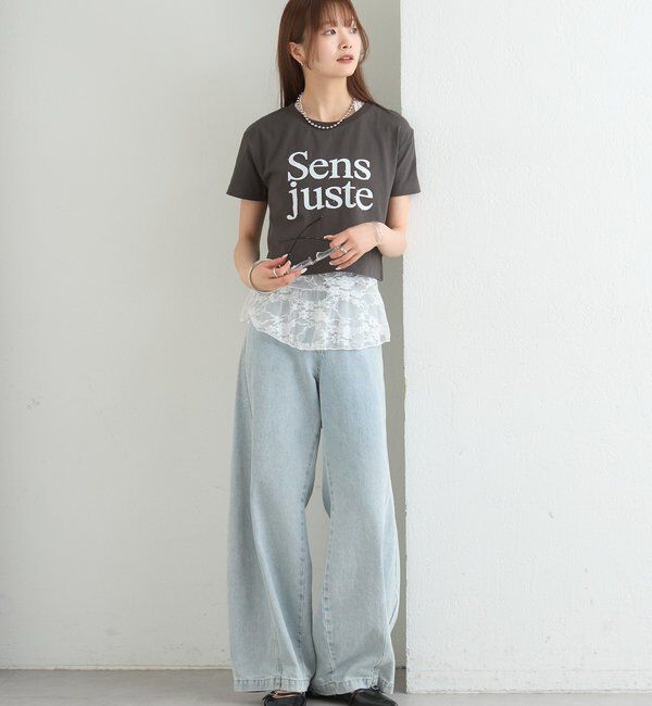  「ラインストーンロゴチビT」|Tシャツ・カットソー|