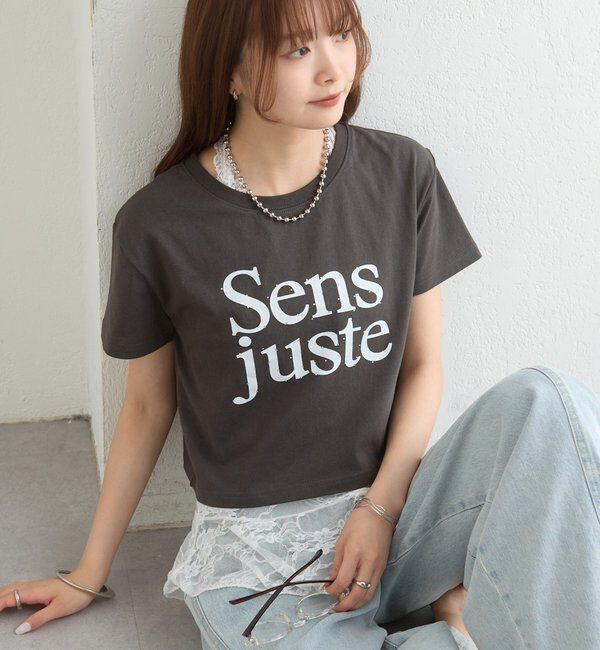  「ラインストーンロゴチビT」|Tシャツ・カットソー|