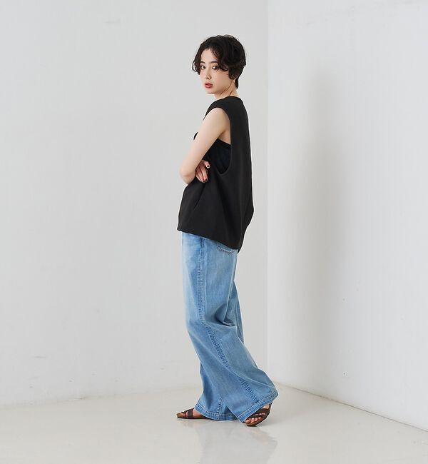 Rouge vif「【セットアップ対応】麻調ダブルクロスベスト/ジレ」|ベスト・ジレ|