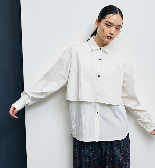 NOMINE「【ユニセックス】ロングヨーク オーバーサイズ シャツ」|シャツ・ブラウス|