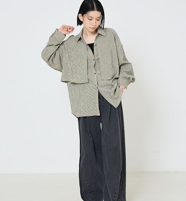 NOMINE「【ユニセックス】ロングヨーク オーバーサイズ シャツ」|シャツ・ブラウス|