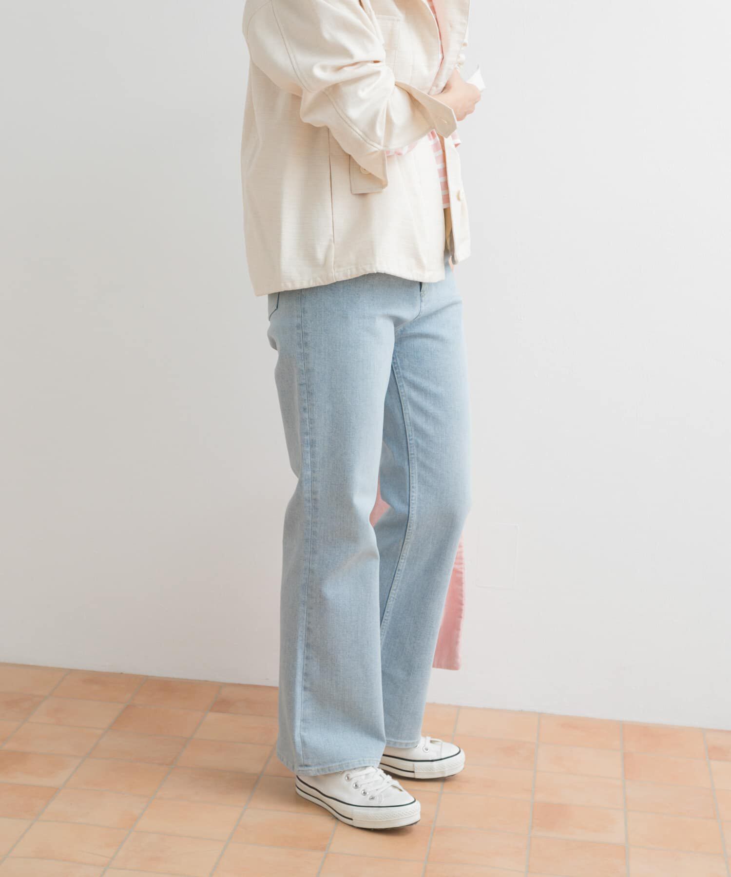 URBAN RESEARCH DOORS「ストレッチフレアデニムパンツ」|デニム|