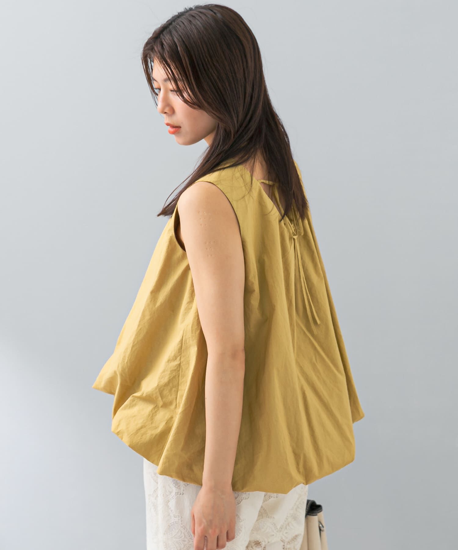URBAN RESEARCH ROSSO「F by ROSSO　ノースリーブバルーンヘムブラウス」|シャツ・ブラウス|