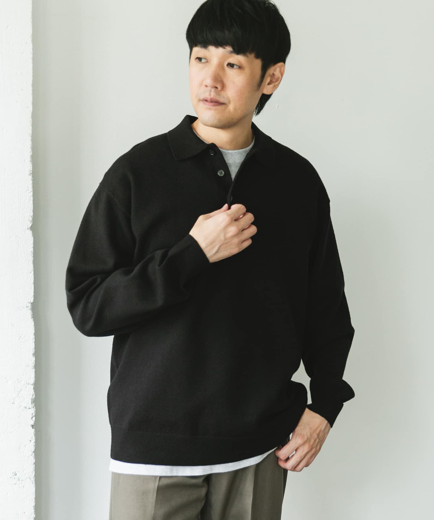 URBAN RESEARCH DOORS「『XLサイズ/WEB限定/仁村紗和さん着用』『UR TECH 200日ニット』 ポロシャツ」|ポロシャツ|