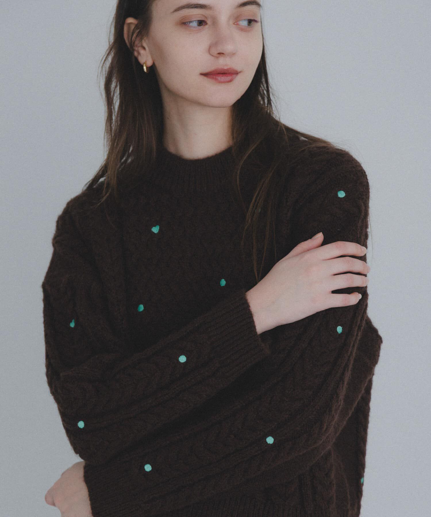 Sonny Label 「刺繍ケーブルニット」|ニット・セーター|