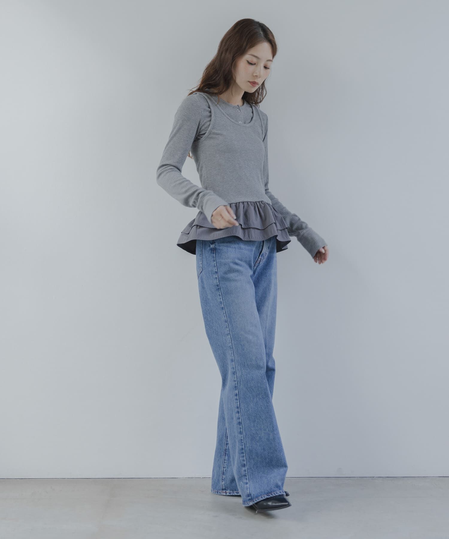Sonny Label 「『WEB限定』裾フリルカットアンサンブル」|Tシャツ・カットソー|
