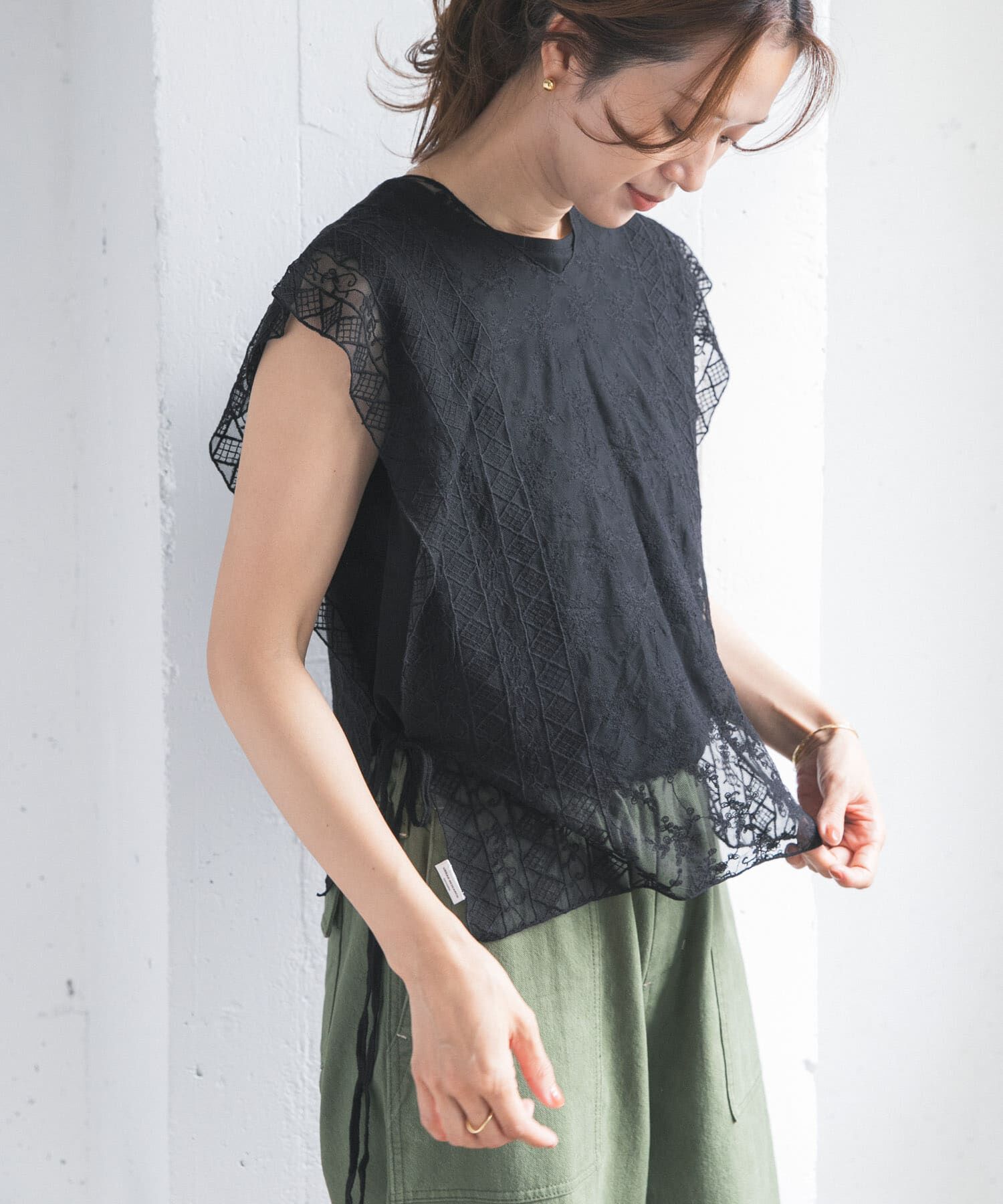 URBAN RESEARCH DOORS「2WAYレースカバー」|ストール|