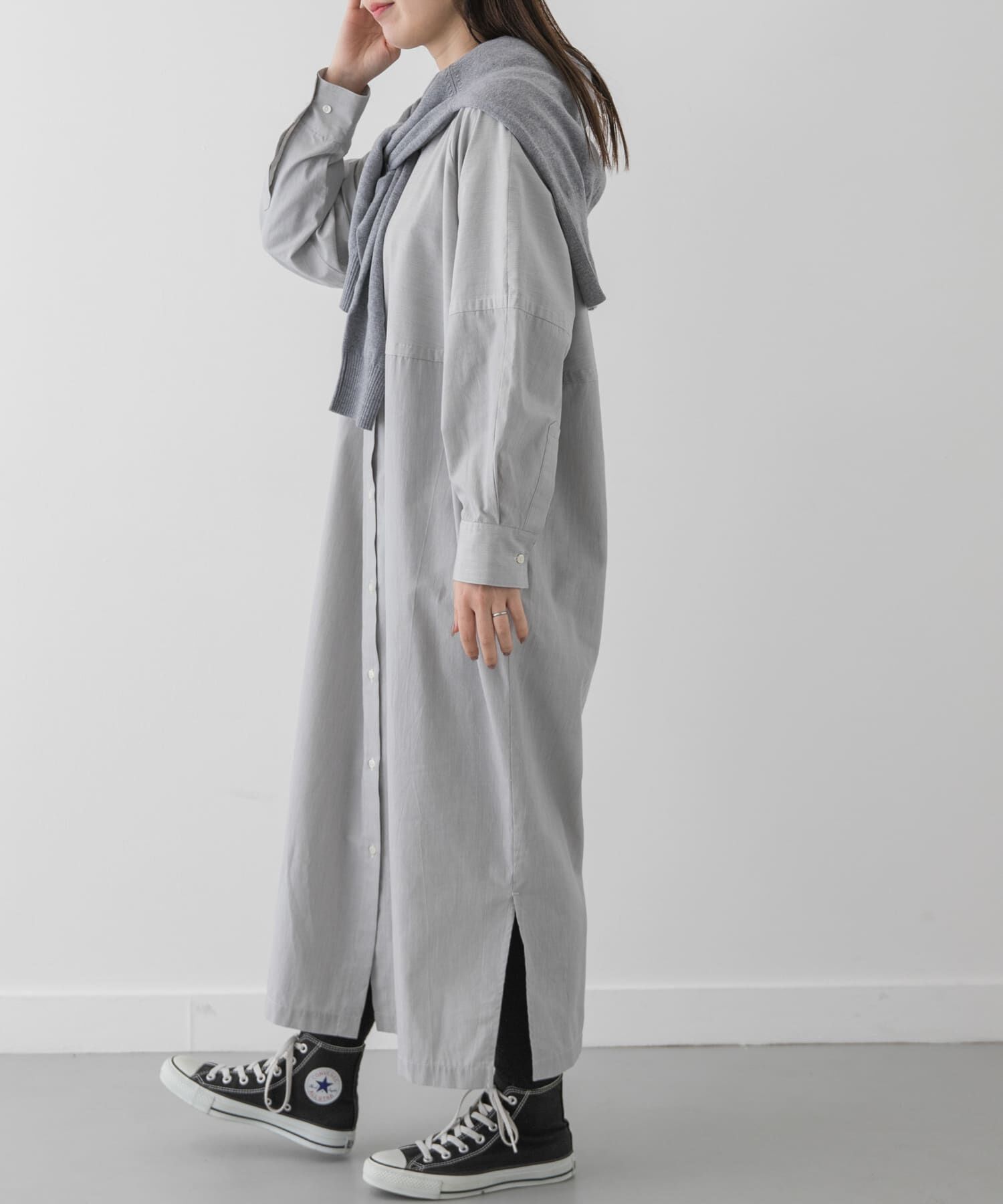 URBAN RESEARCH DOORS「FORK&SPOON　バレルシャツワンピース」|ワンピース|