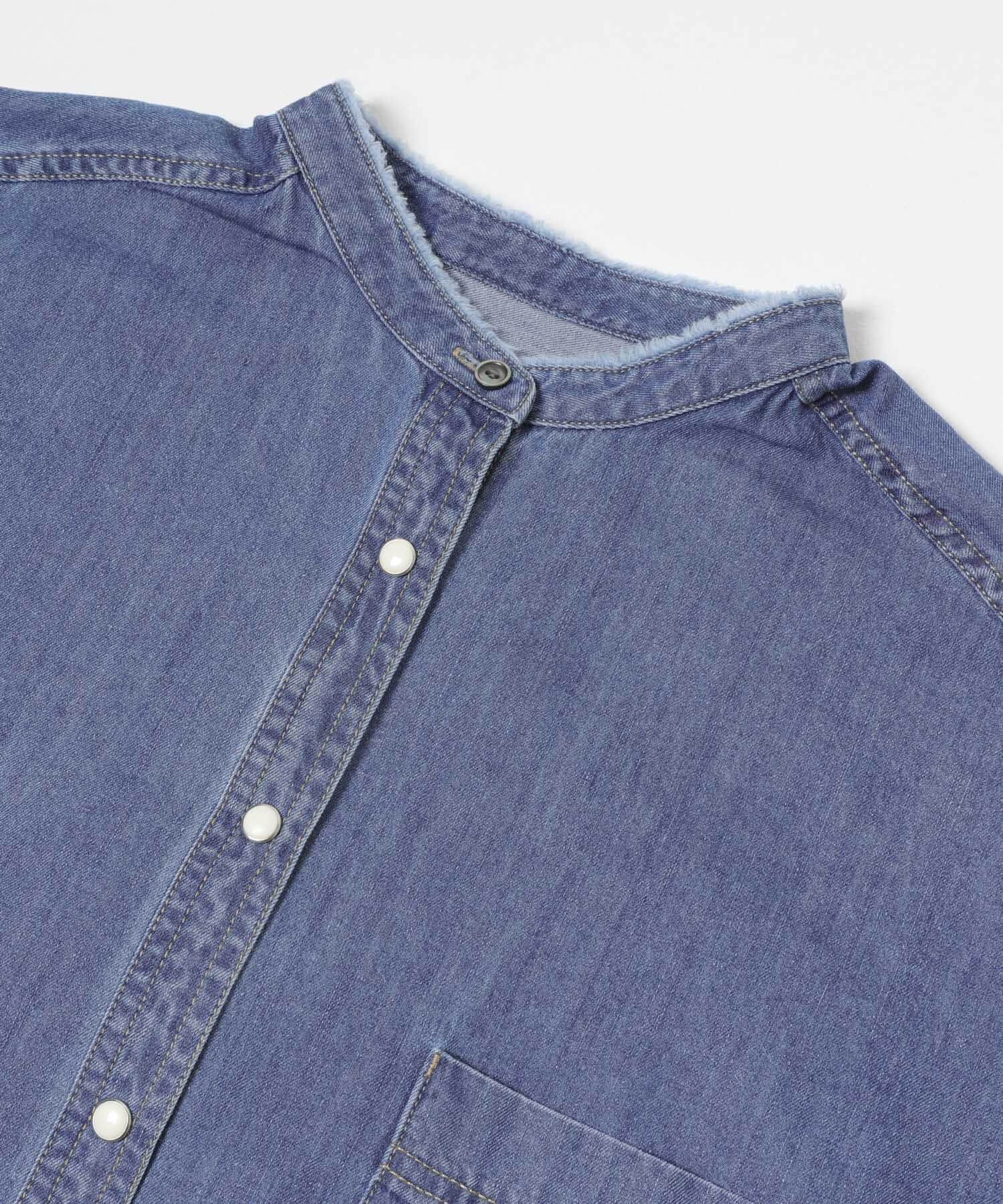 URBAN RESEARCH DOORS「デニムバンドカラーシャツ」|シャツ・ブラウス|