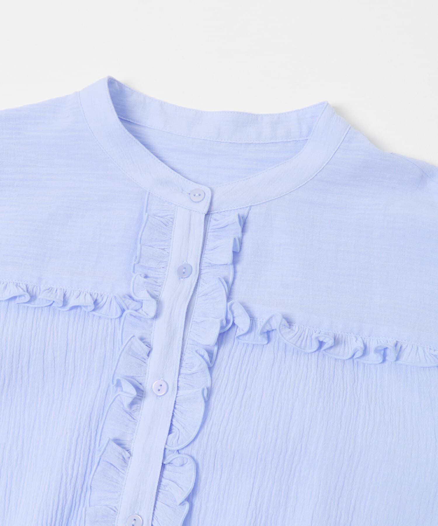 Sonny Label 「バンドカラーフリルコットンシャツブラウス」|シャツ・ブラウス|