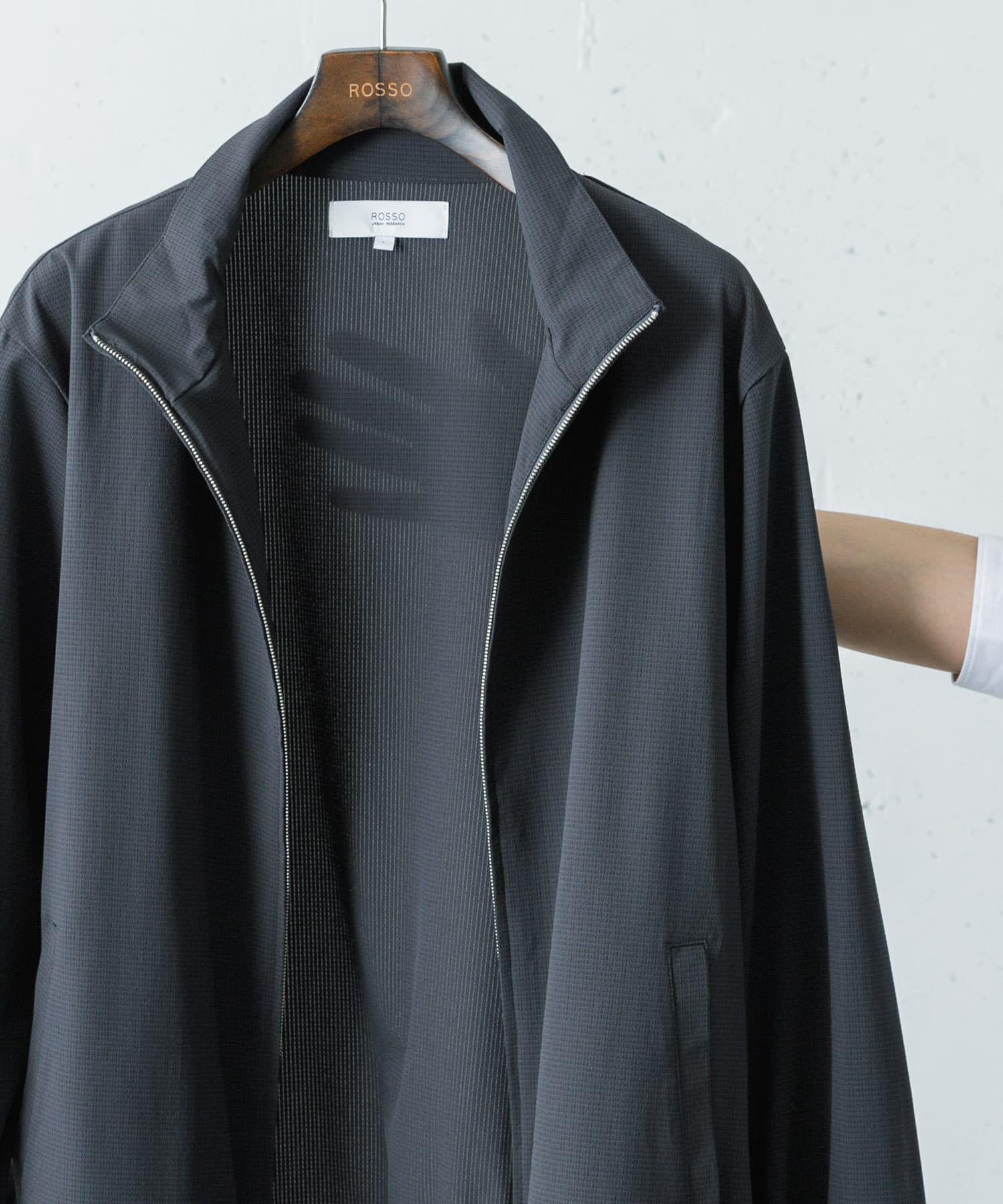URBAN RESEARCH ROSSO「『WEB限定』『吸水 / 速乾』Air Stretch スタンドブルゾン」|ブルゾン・スタジャン|チャコールグレー