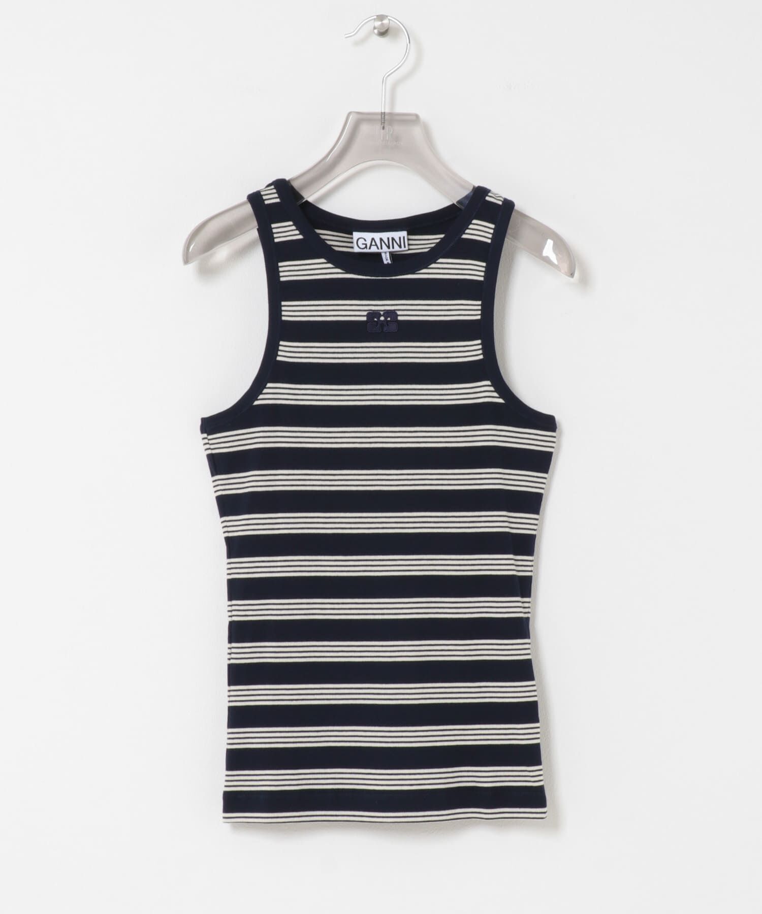 URBAN RESEARCH「GANNI　SOFT COTTON RIB TANK TOP」|タンクトップ|ストライプ