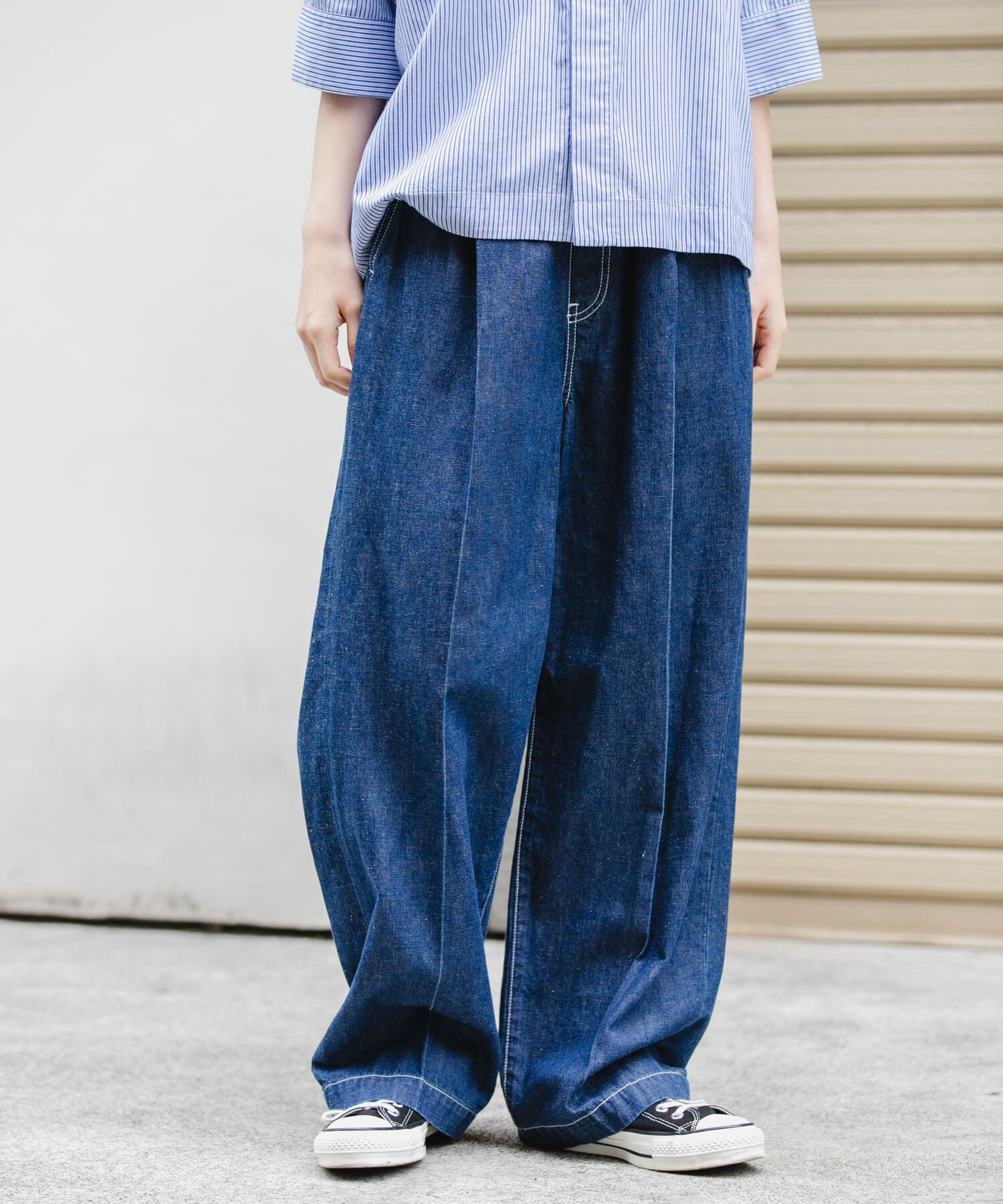 URBAN RESEARCH DOORS「FORK&SPOON　綿麻デニムパンツ」|デニム|