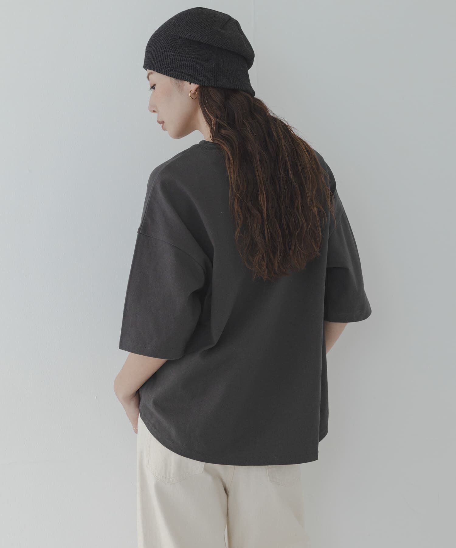 Sonny Label 「コットンハーフスリーブプルオーバー」|Tシャツ・カットソー|チャコールグレー