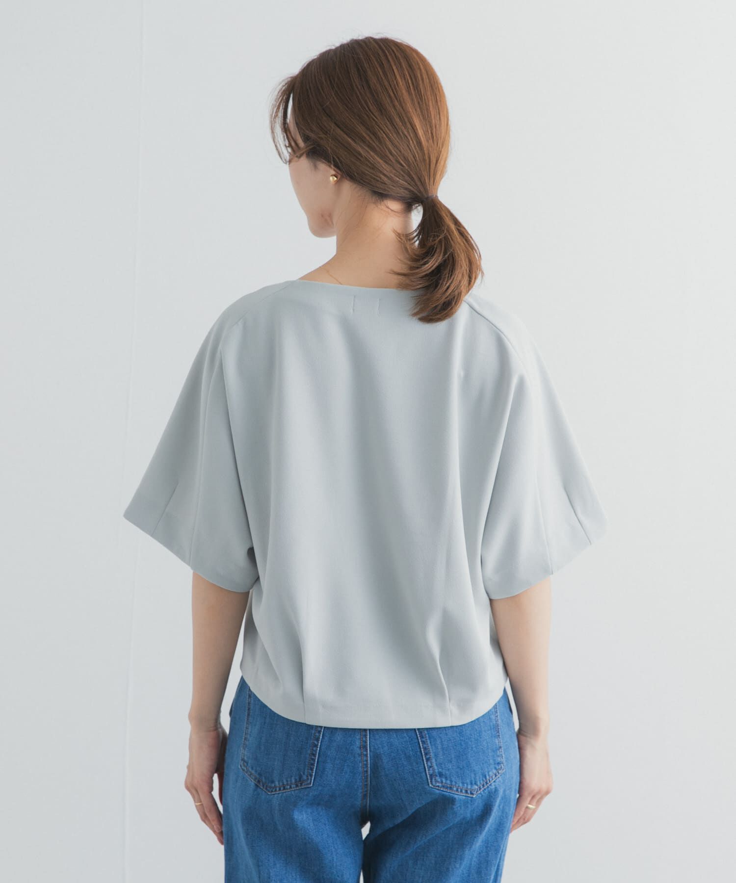 URBAN RESEARCH DOORS「カットジョーゼットVネックプルオーバー」|Tシャツ・カットソー|