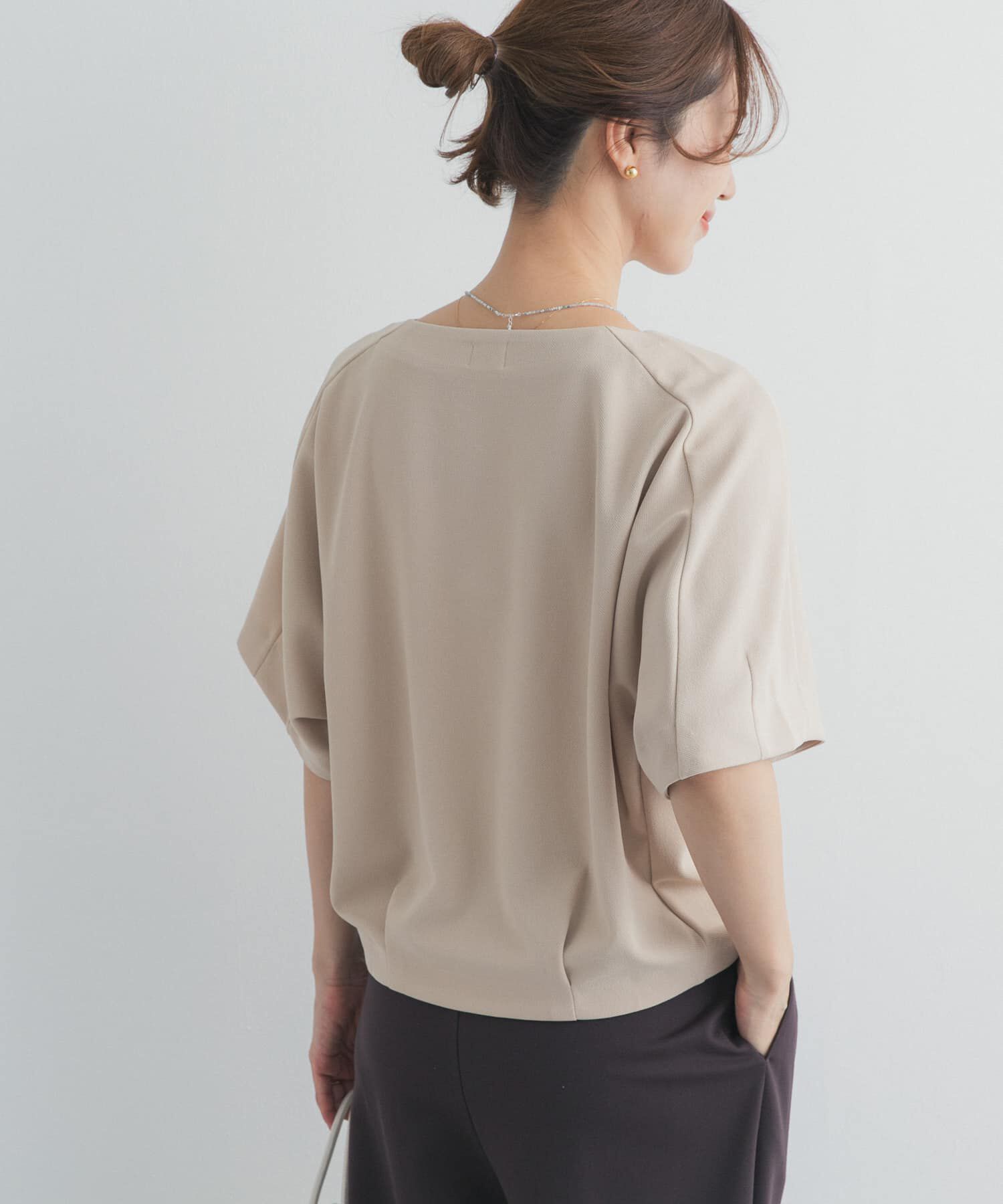URBAN RESEARCH DOORS「カットジョーゼットVネックプルオーバー」|Tシャツ・カットソー|