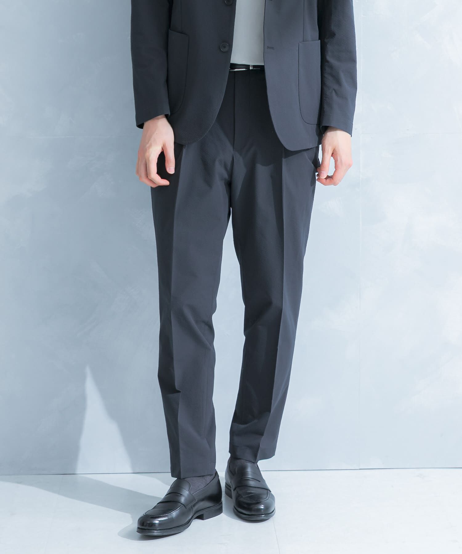 URBAN RESEARCH DOORS「LIFE STYLE TAILOR　シアサッカーストレッチパンツ」|その他|グレー