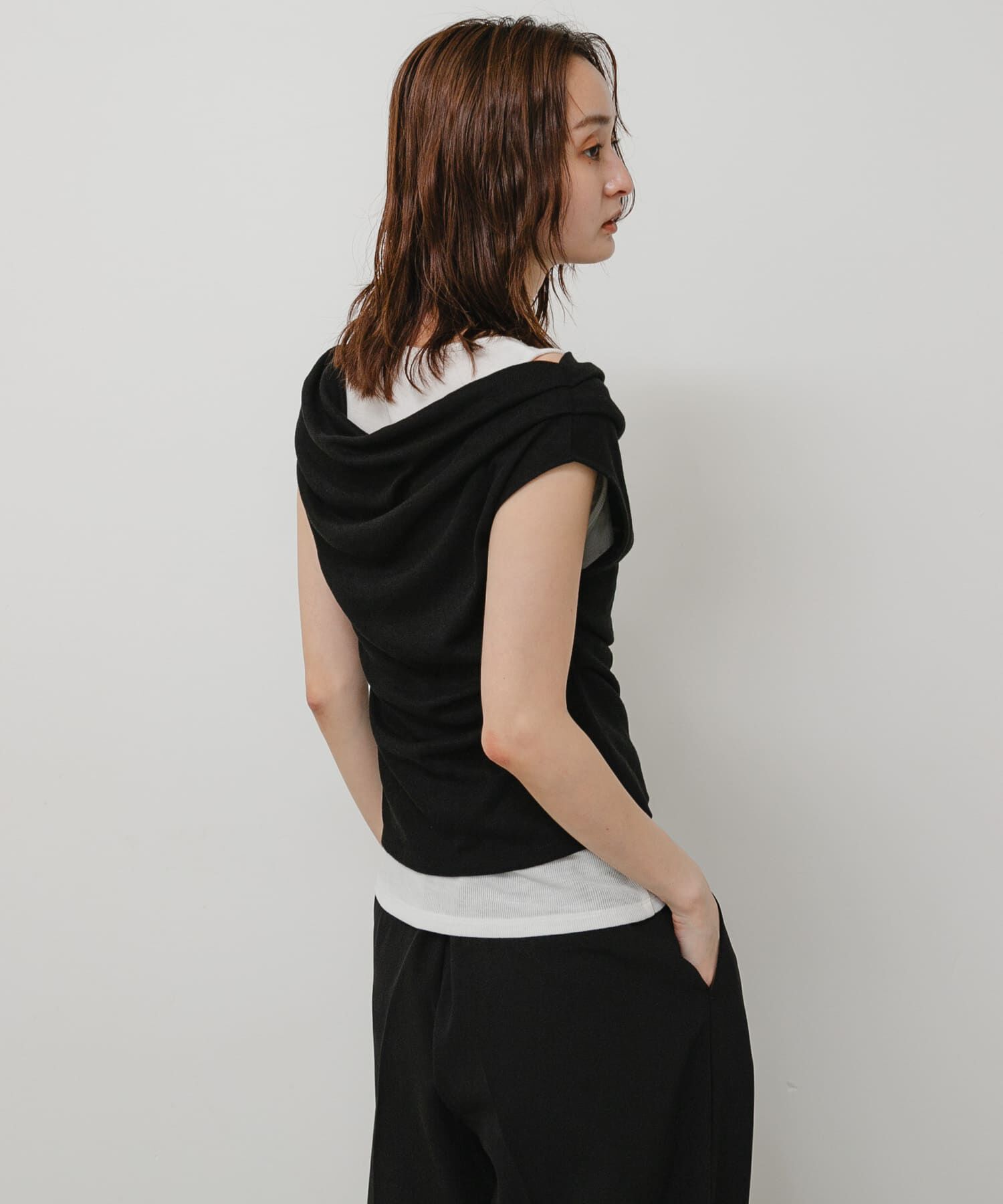 SENSE OF PLACE by URBAN RESEARCH「レイヤードドレープカットソー」|タンクトップ|