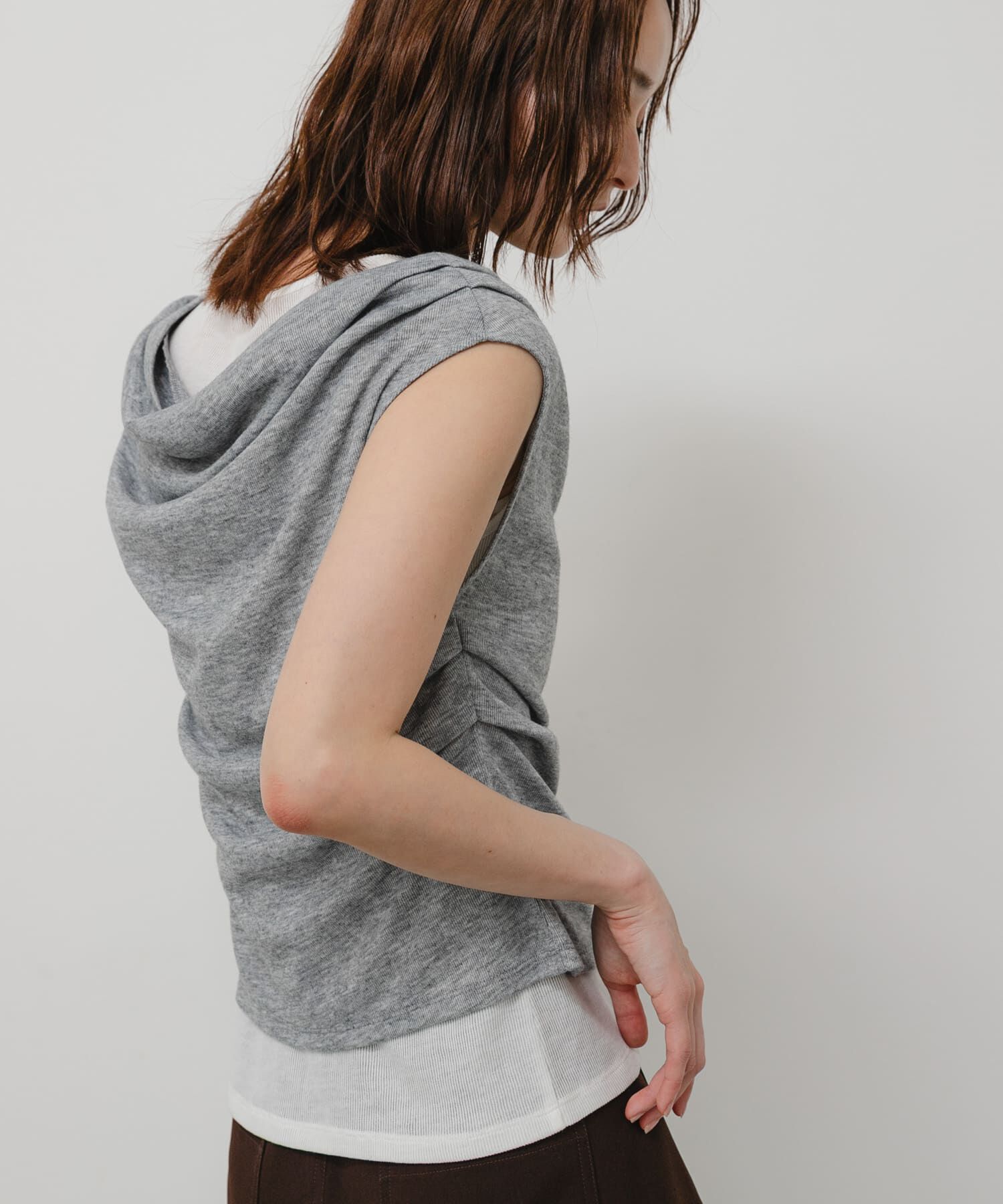 SENSE OF PLACE by URBAN RESEARCH「レイヤードドレープカットソー」|タンクトップ|