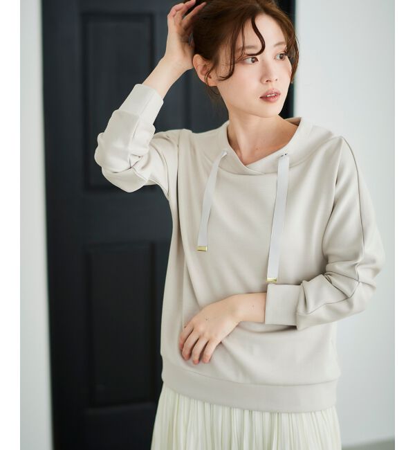 le.coeur blanc「《WEB限定アイテム》パーカーライクデザイントップス」|Tシャツ・カットソー|