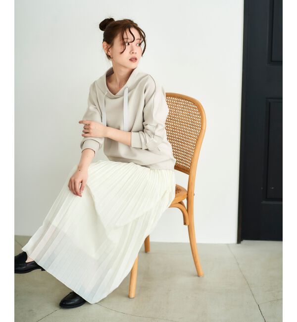 le.coeur blanc「《WEB限定アイテム》パーカーライクデザイントップス」|Tシャツ・カットソー|