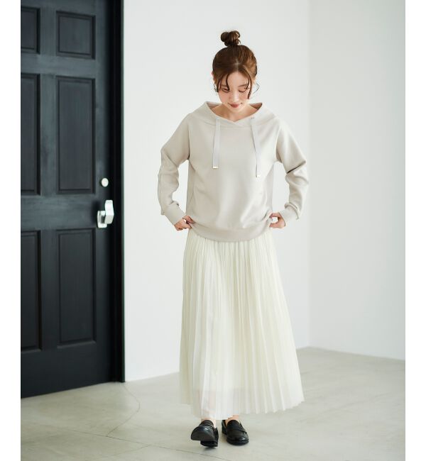 le.coeur blanc「《WEB限定アイテム》パーカーライクデザイントップス」|Tシャツ・カットソー|
