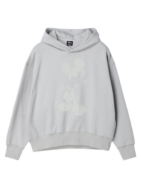  「フロッキープリント裏起毛パーカー/Mickey」|Tシャツ・カットソー|