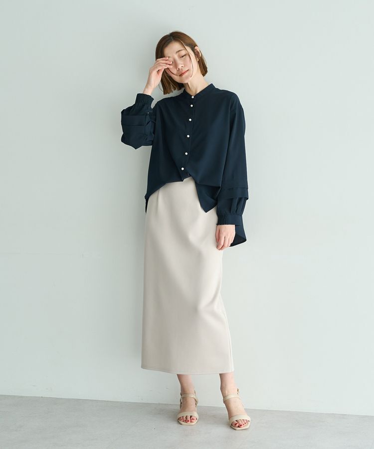 YECCA VECCA「ダンボールニットナロースカート」|タイト|