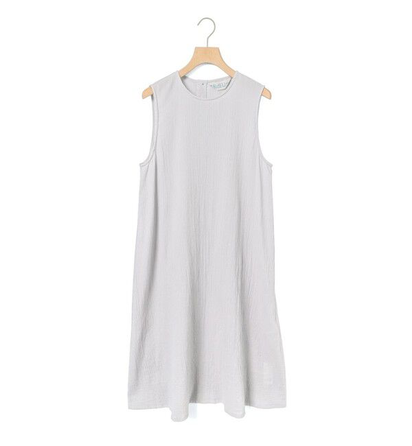 MidiUmi「MidiUmi ストライプクレープノースリーブワンピース」|ワンピース|