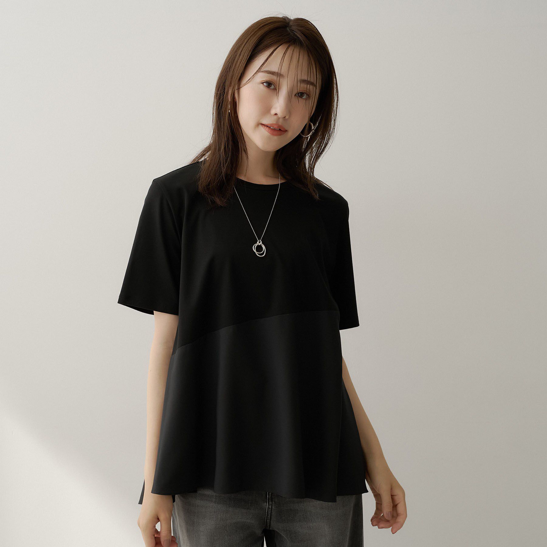 UNTITLED「異素材ドッキングプルオーバー」|Tシャツ・カットソー|
