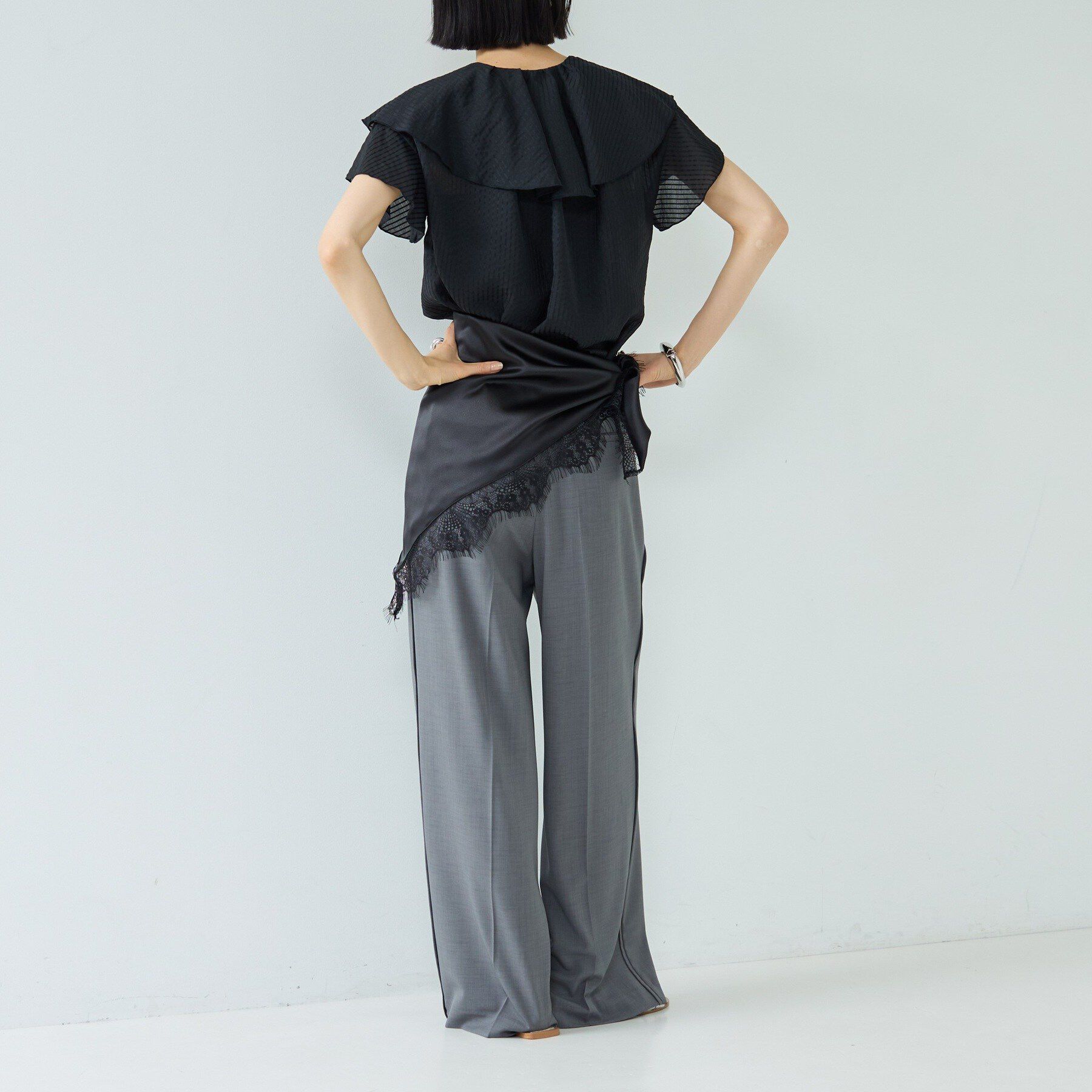 GALLEST「Comfy SET UP｜イージーストレートワイドパンツ【セットアップ対応／通勤／カセット服／接触冷」|その他|