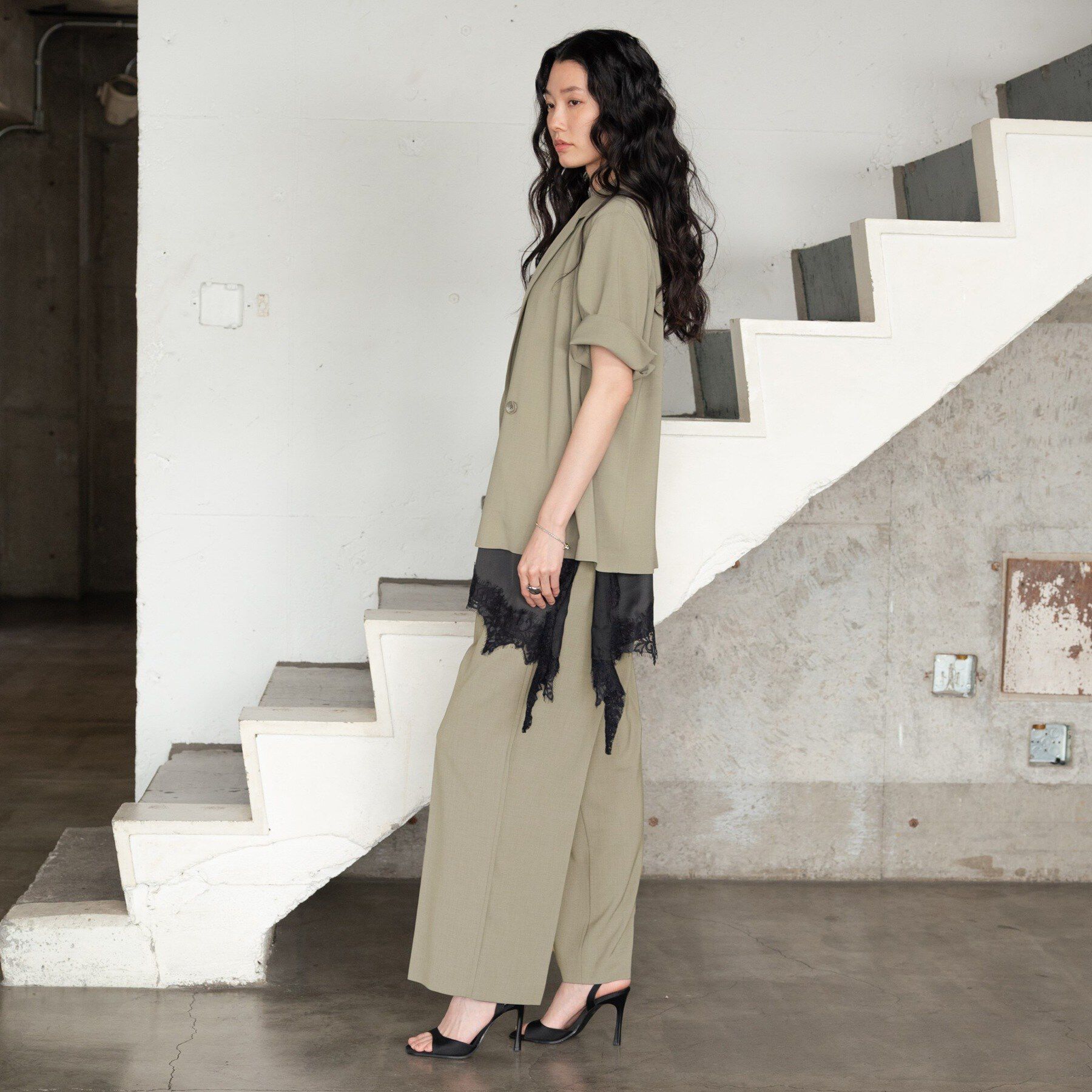 GALLEST「Comfy SET UP｜イージーストレートワイドパンツ【セットアップ対応／通勤／カセット服／接触冷」|その他|