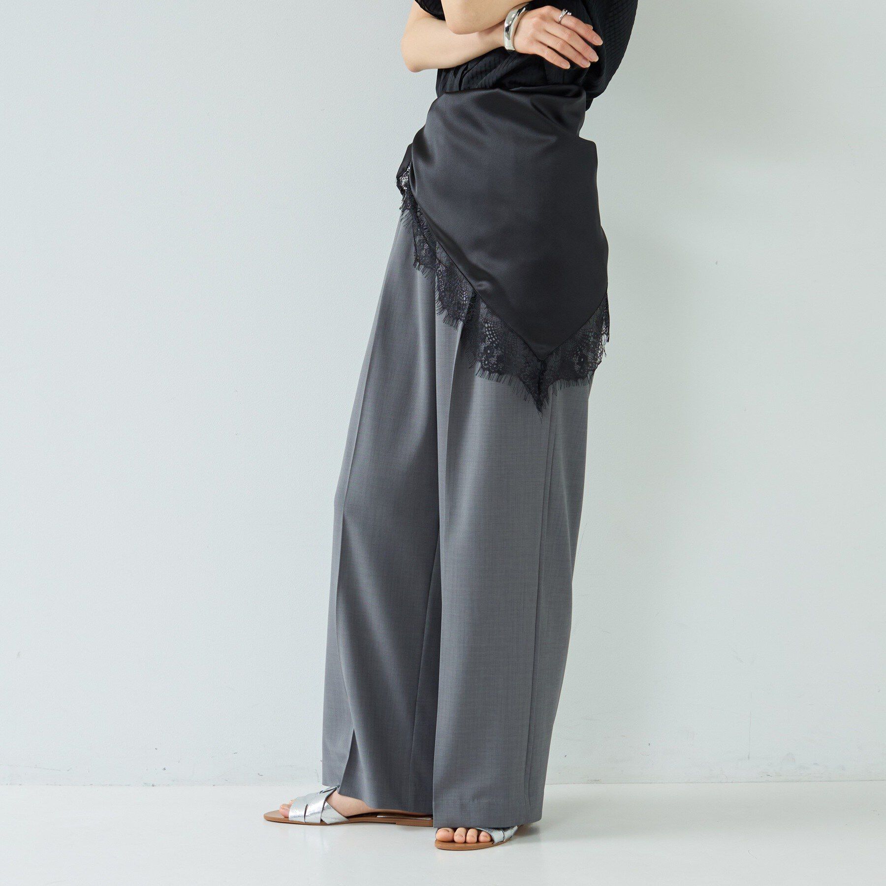 GALLEST「Comfy SET UP｜イージーストレートワイドパンツ【セットアップ対応／通勤／カセット服／接触冷」|その他|