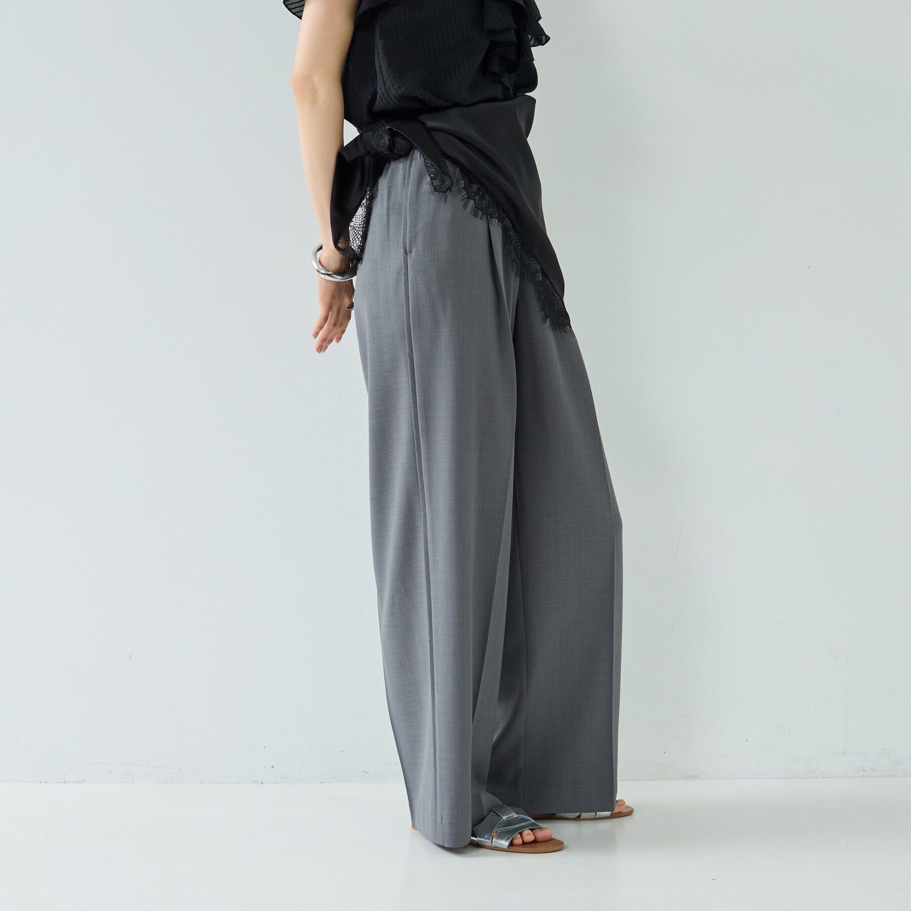 GALLEST「Comfy SET UP｜イージーストレートワイドパンツ【セットアップ対応／通勤／カセット服／接触冷」|その他|