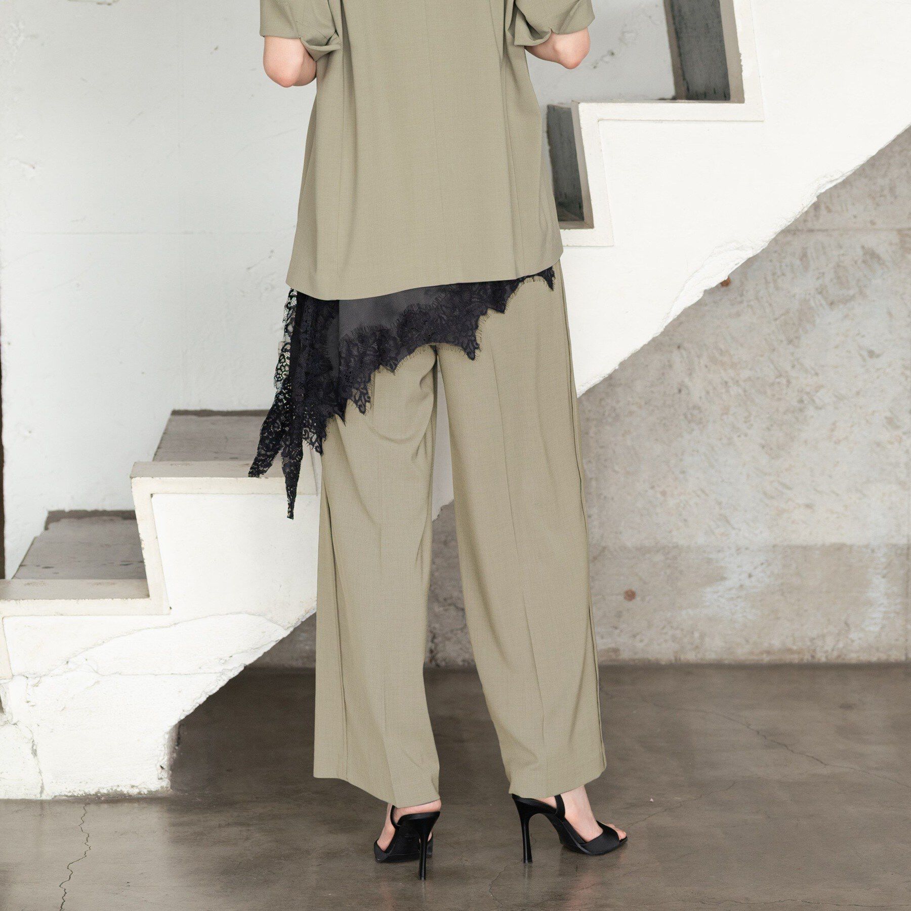 GALLEST「Comfy SET UP｜イージーストレートワイドパンツ【セットアップ対応／通勤／カセット服／接触冷」|その他|